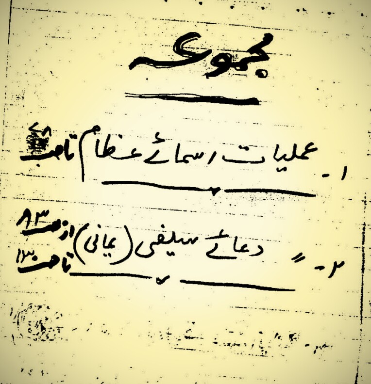 Majmua Amliyat or Dua e Saifi PDF Free Download